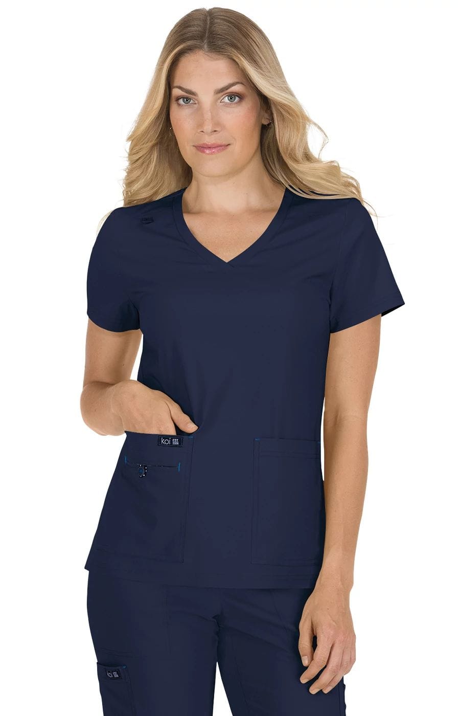 koi koi Basics Becca Women's 4-Pocket Stretch Scrub Top