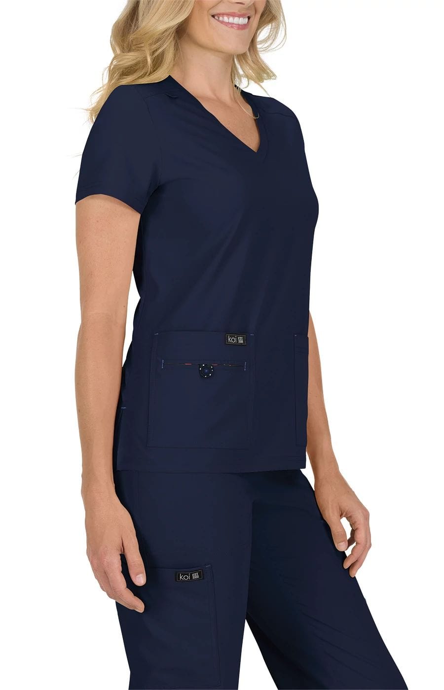 koi koi Basics Becca Women's 4-Pocket Stretch Scrub Top