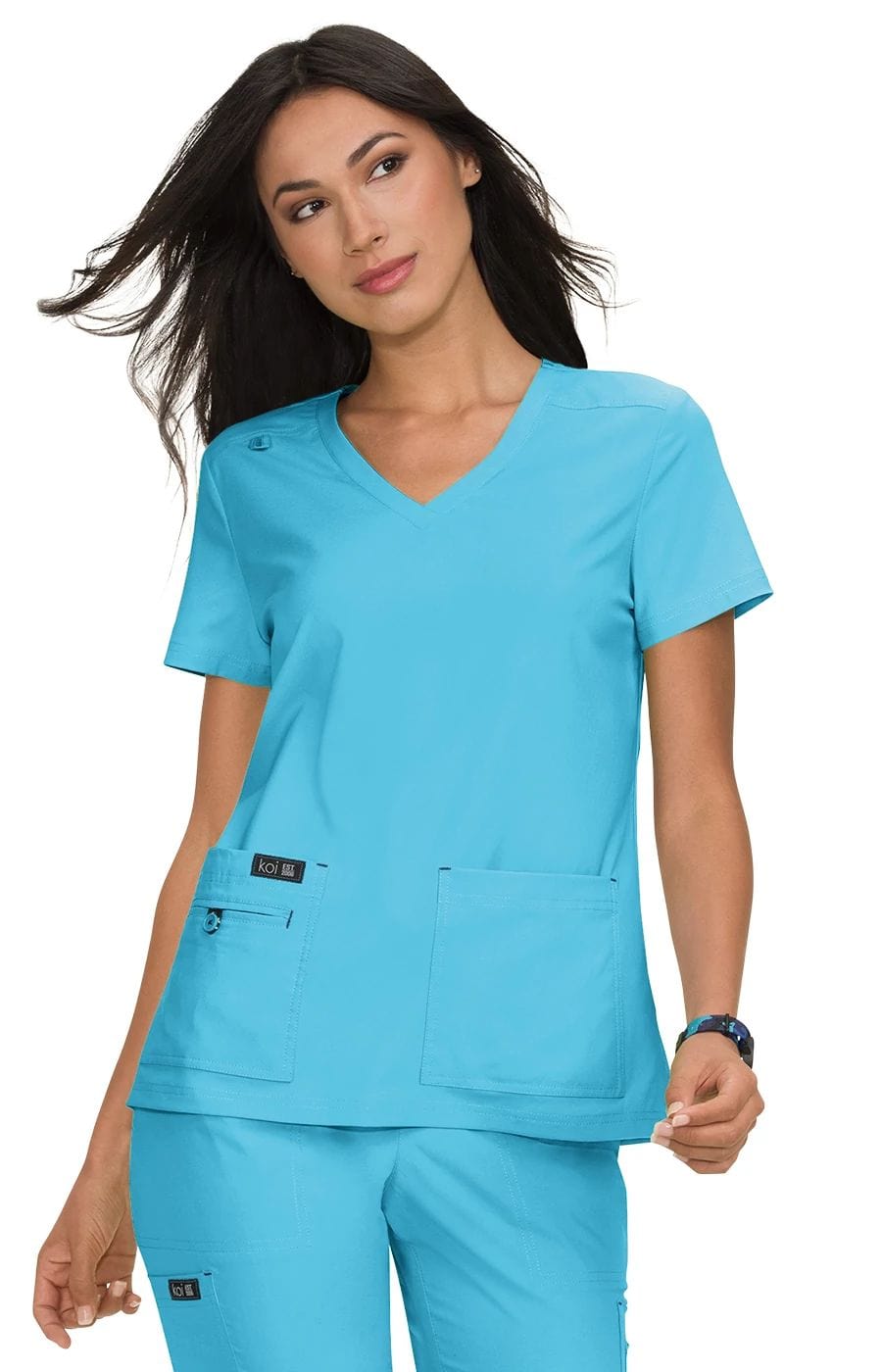 koi koi Basics Becca Women's 4-Pocket Stretch Scrub Top
