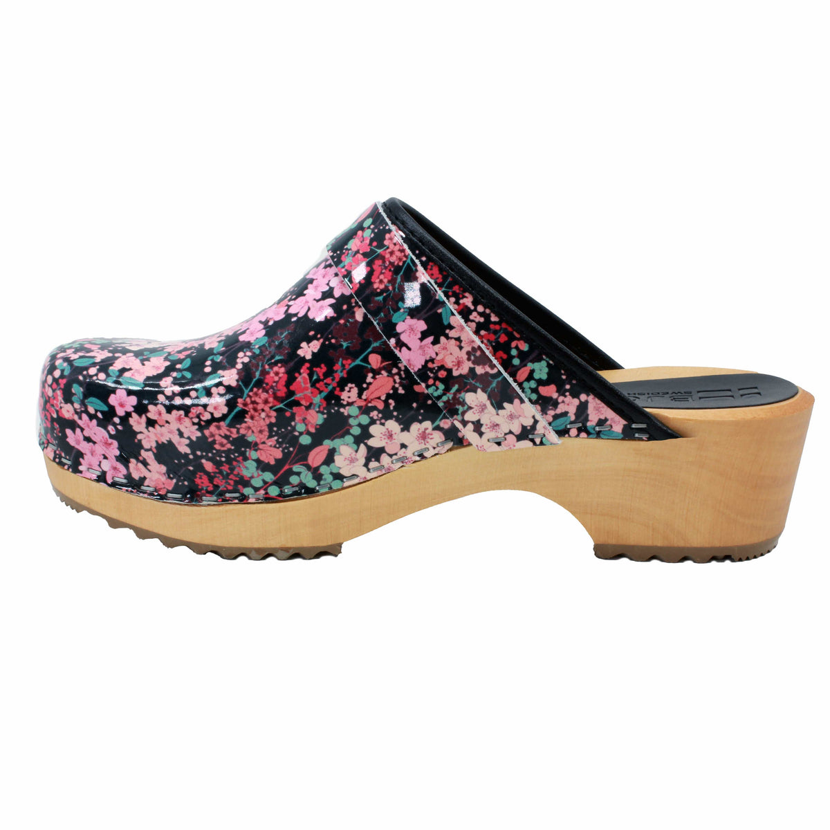 BJORK BJORK Maja Wood Josse Printed Leather Clogs