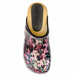 BJORK BJORK Maja Wood Josse Printed Leather Clogs
