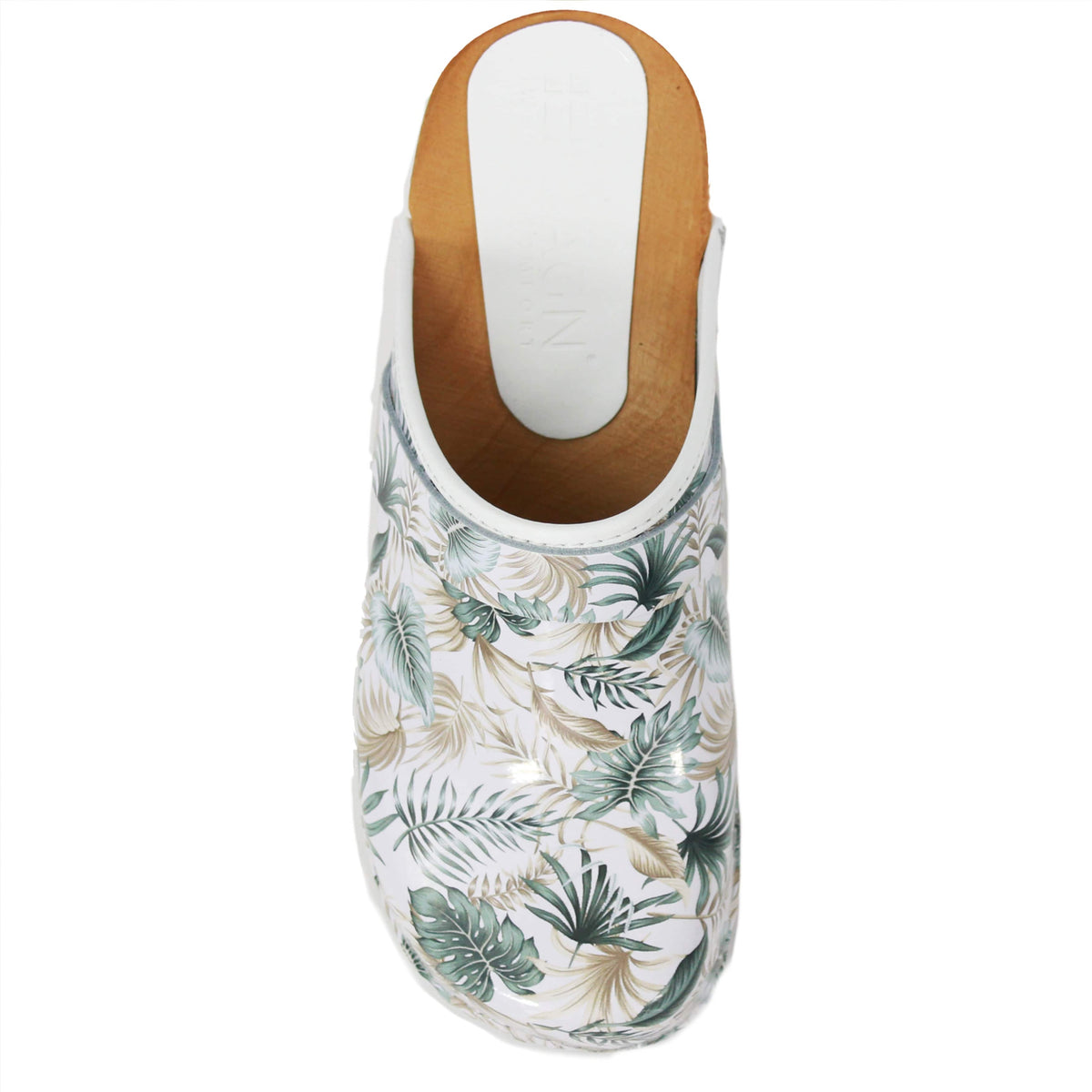 BJORK BJORK Maja Open Back Tropical Leather Clogs