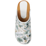 BJORK BJORK Maja Open Back Tropical Leather Clogs