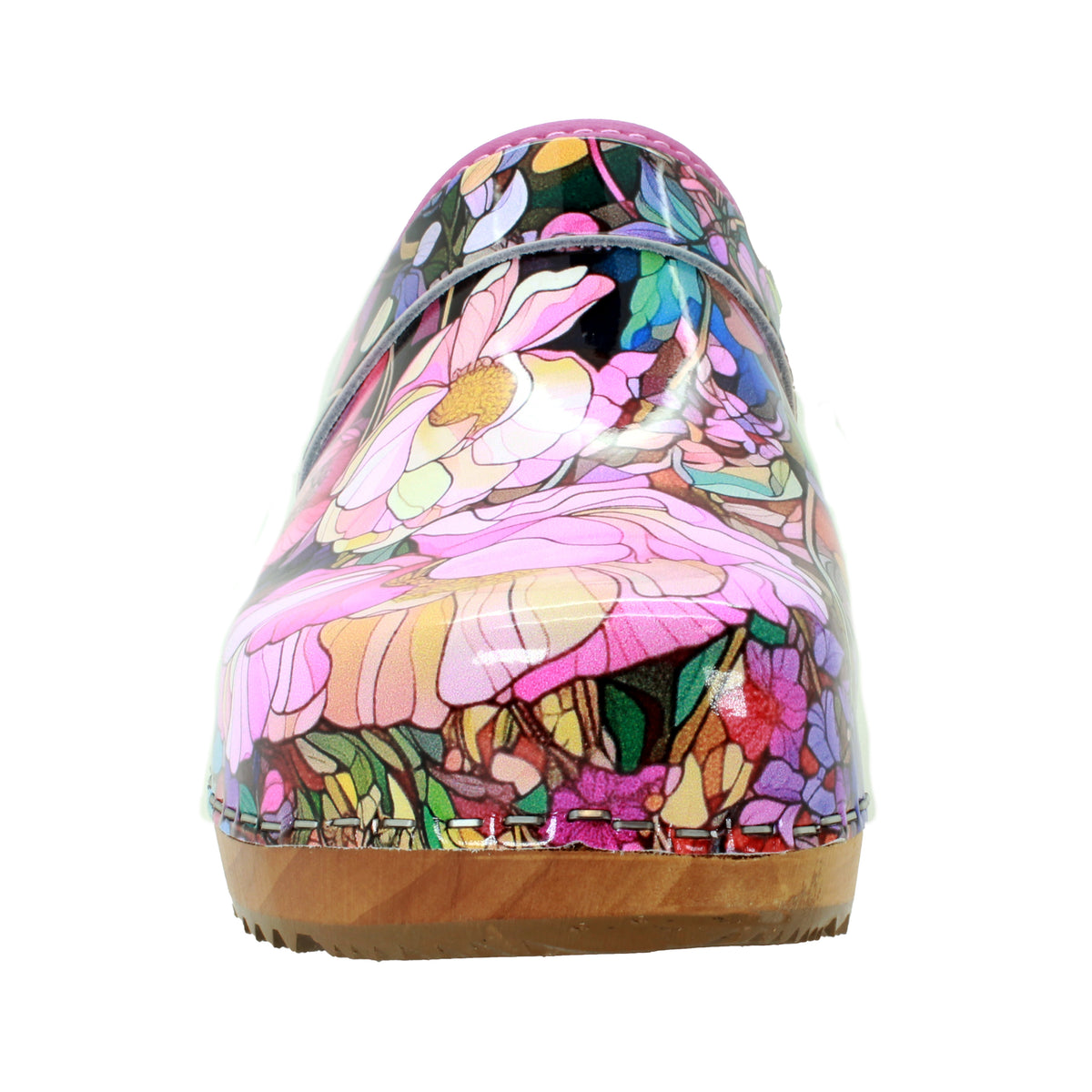 BJORK Maja Wood ISA Leather Clogs