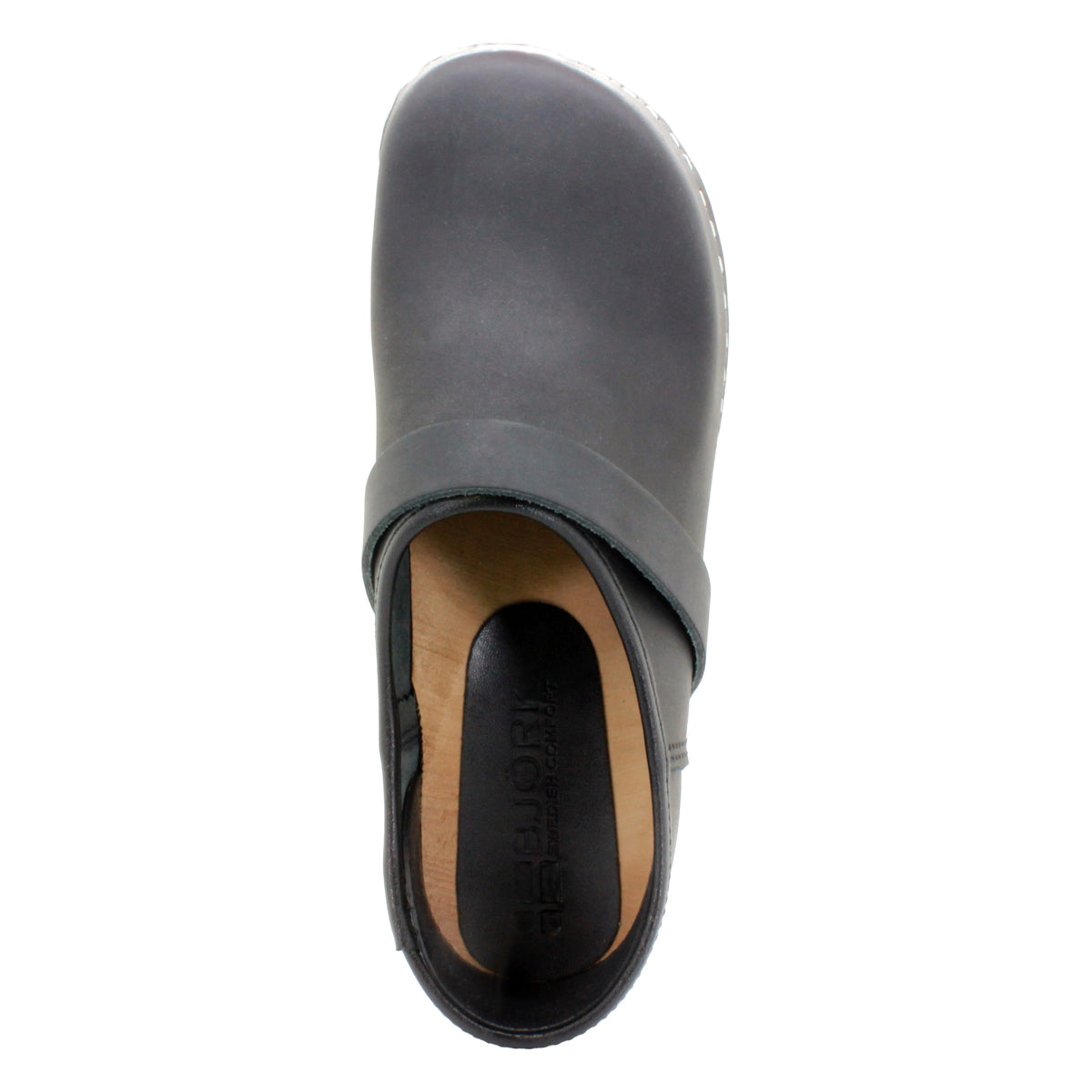 BJORK Tilda Wood Classic Closed Back Leather Clogs