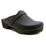 KLÄGN KLÄGN Men's Axel Leather Open Back Wooden Clogs