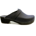 KLÄGN KLÄGN Men's Axel Leather Open Back Wooden Clogs