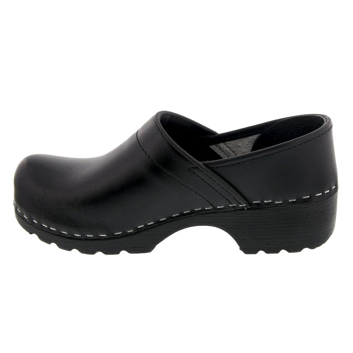 BJORK BJORK Women's Swedish Professional Black Leather Clogs