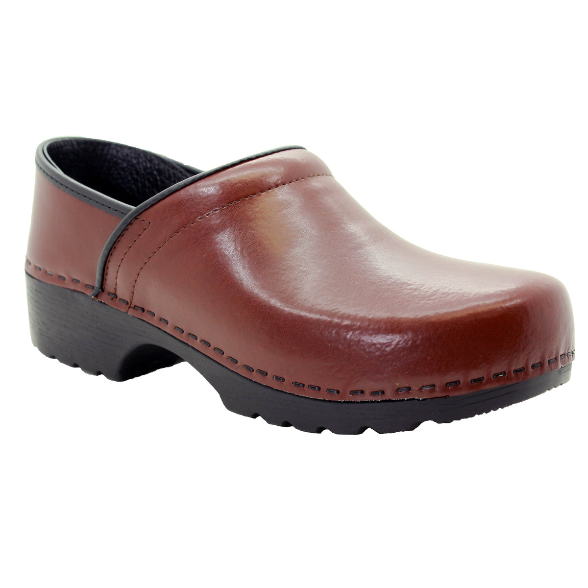 BJORK 657001-3-40 BJORK Men's Swedish Professional Brown Leather Clogs Brown / EU-40