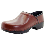 BJORK BJORK Men's Swedish Professional Brown Leather Clogs