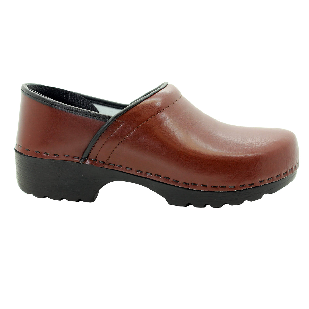 BJORK BJORK Men's Swedish Professional Brown Leather Clogs