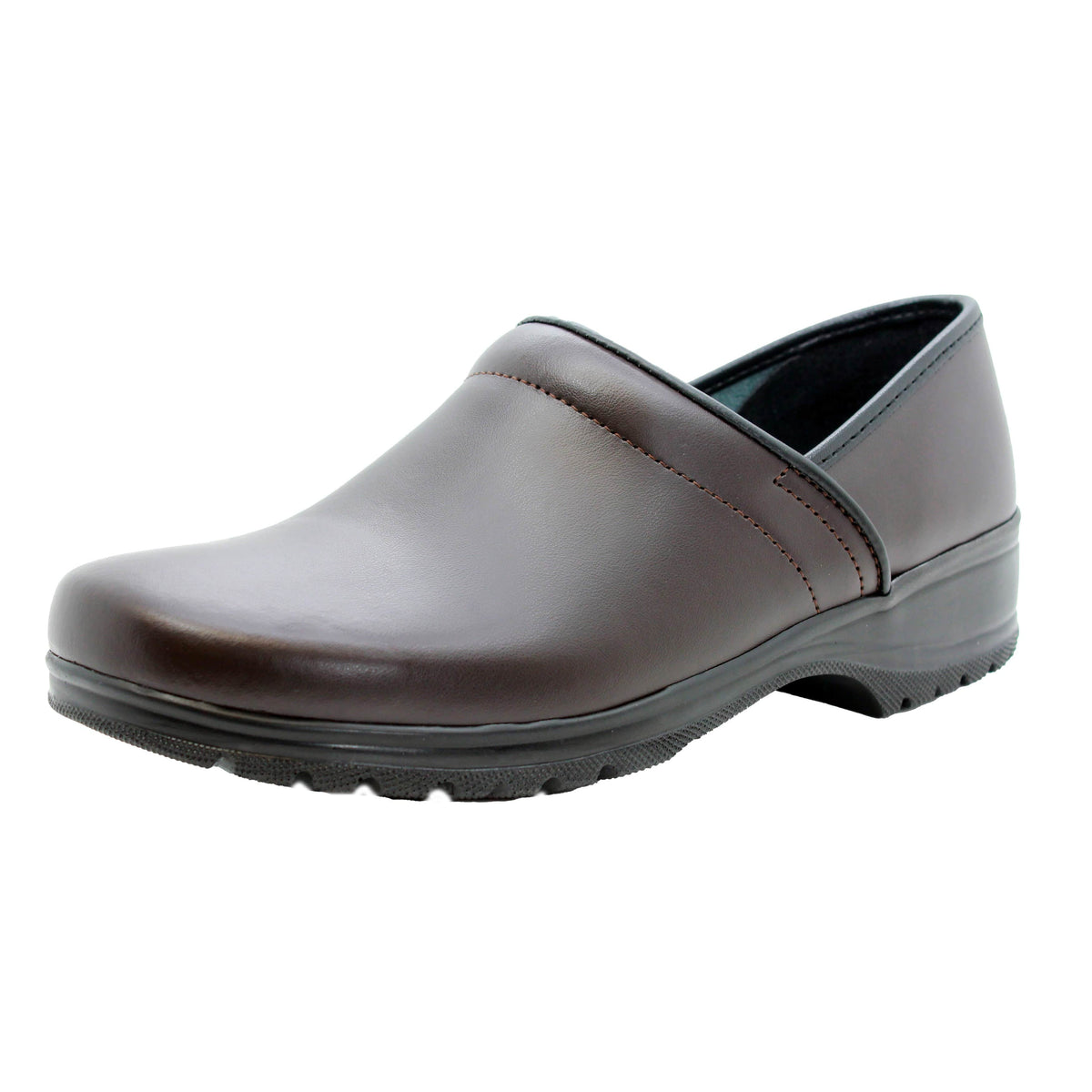 BJORK BJORK Men's Flex Pro Closed Back Brown Leather Clogs