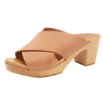 KLÄGN BJORK RIKKE Swedish Wooden Clogs in Cognac Nubuck