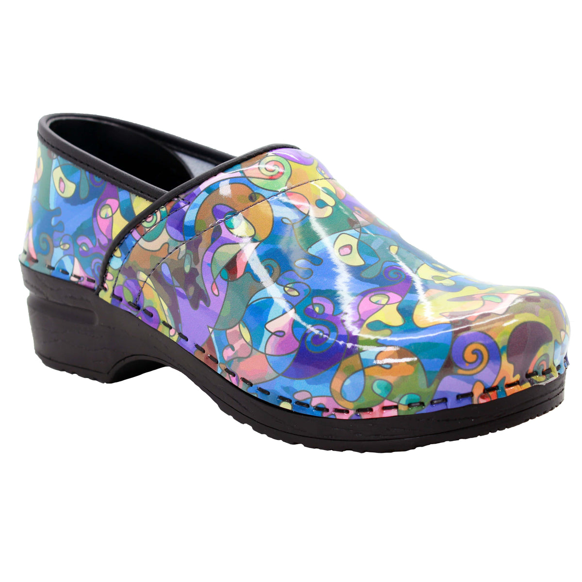 KLÄGN 857002-90-36 KLÄGN PROFESSIONAL PLUS Elise Leather Clogs Multi / EU-36
