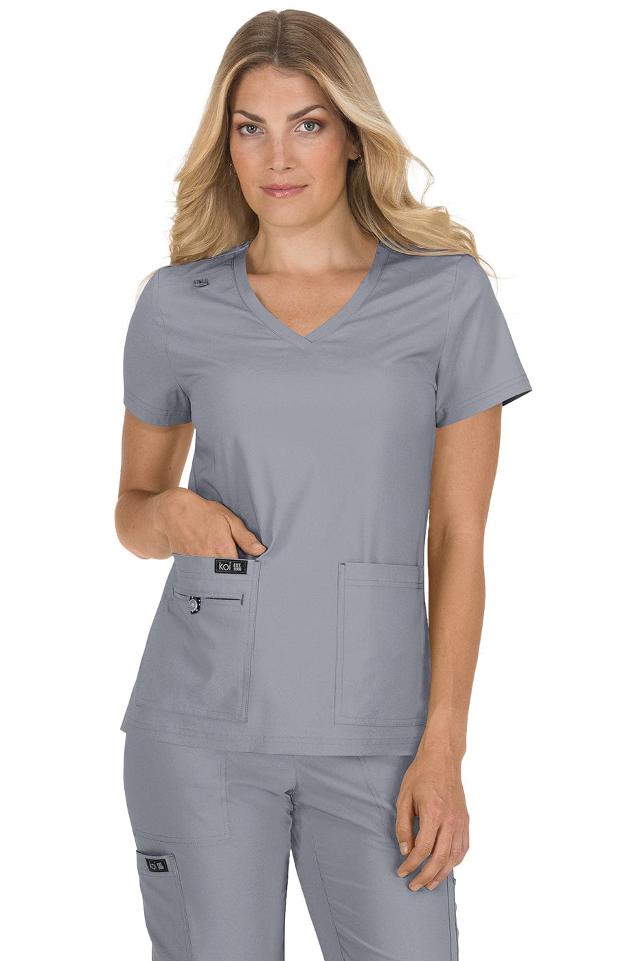 koi koi Basics Becca Women's 4-Pocket Stretch Scrub Top