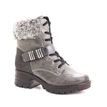 Dromedaris Kameryn Scrunched Leather & Faux Fur Boot