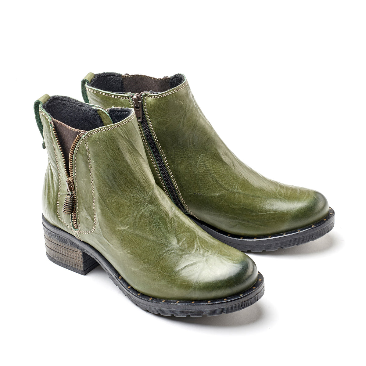 Dromedaris Kelyn Scrunched Leather Bootie