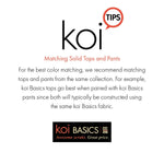 koi koi Basics Becca Women's 4-Pocket Stretch Scrub Top