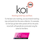 koi koi Lite Philosophy Women's 3-Pocket Mock-Wrap Scrub Top