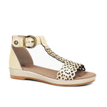 Dromedaris Suri Metallic Leather Sandals