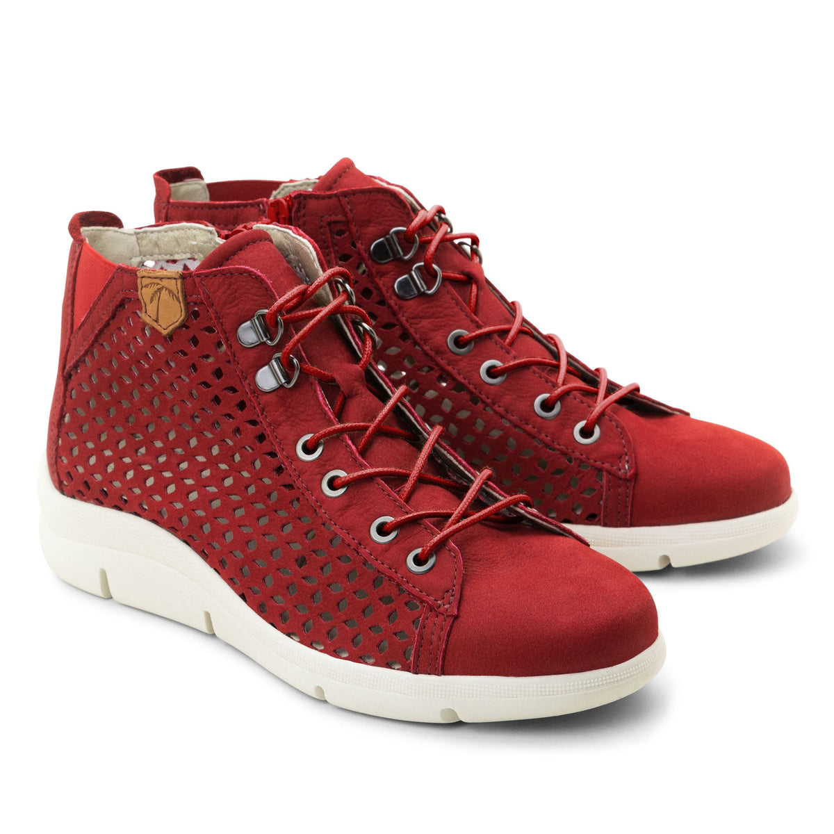 Dromedaris Victoria Perforated Leather Summer Bootie