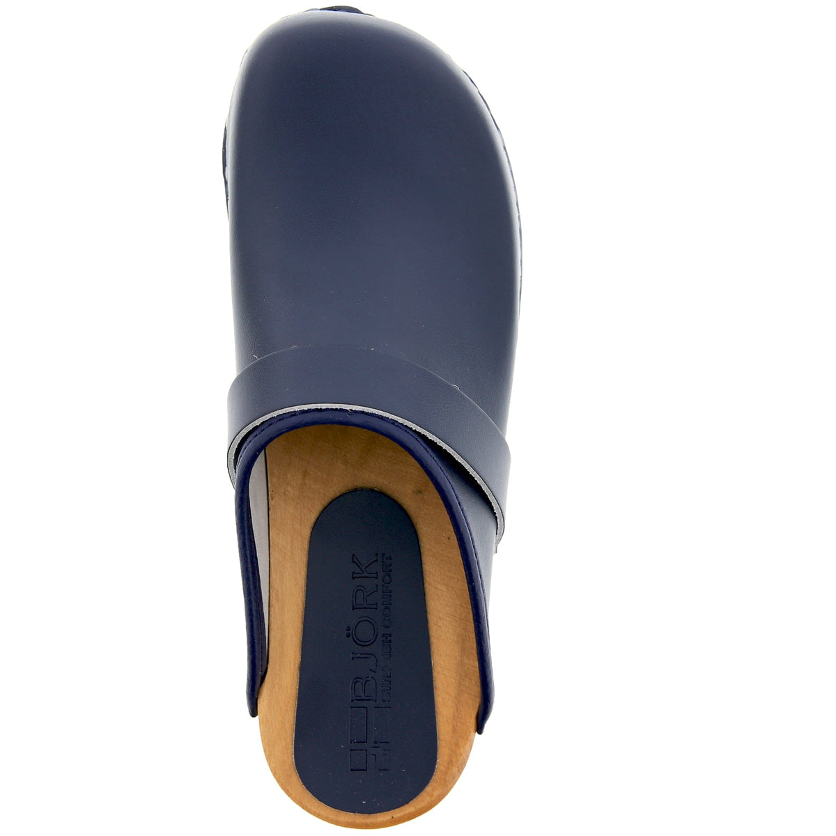 BJORK BJORK Maja White Wood Open Back Leather Clogs