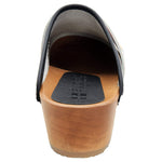 BJORK BJORK Vera Wood Open Back Leather Clogs