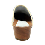 BJORK BJORK Bonita Wood Open Back Leather Clogs