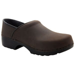 BJORK 657206-78-40 BJORK KEN Swedish Men's Pro Oiled Leather Clogs Brown / EU-40