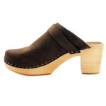 BJORK BJORK TIA Wooden Clogs in Oiled Leather