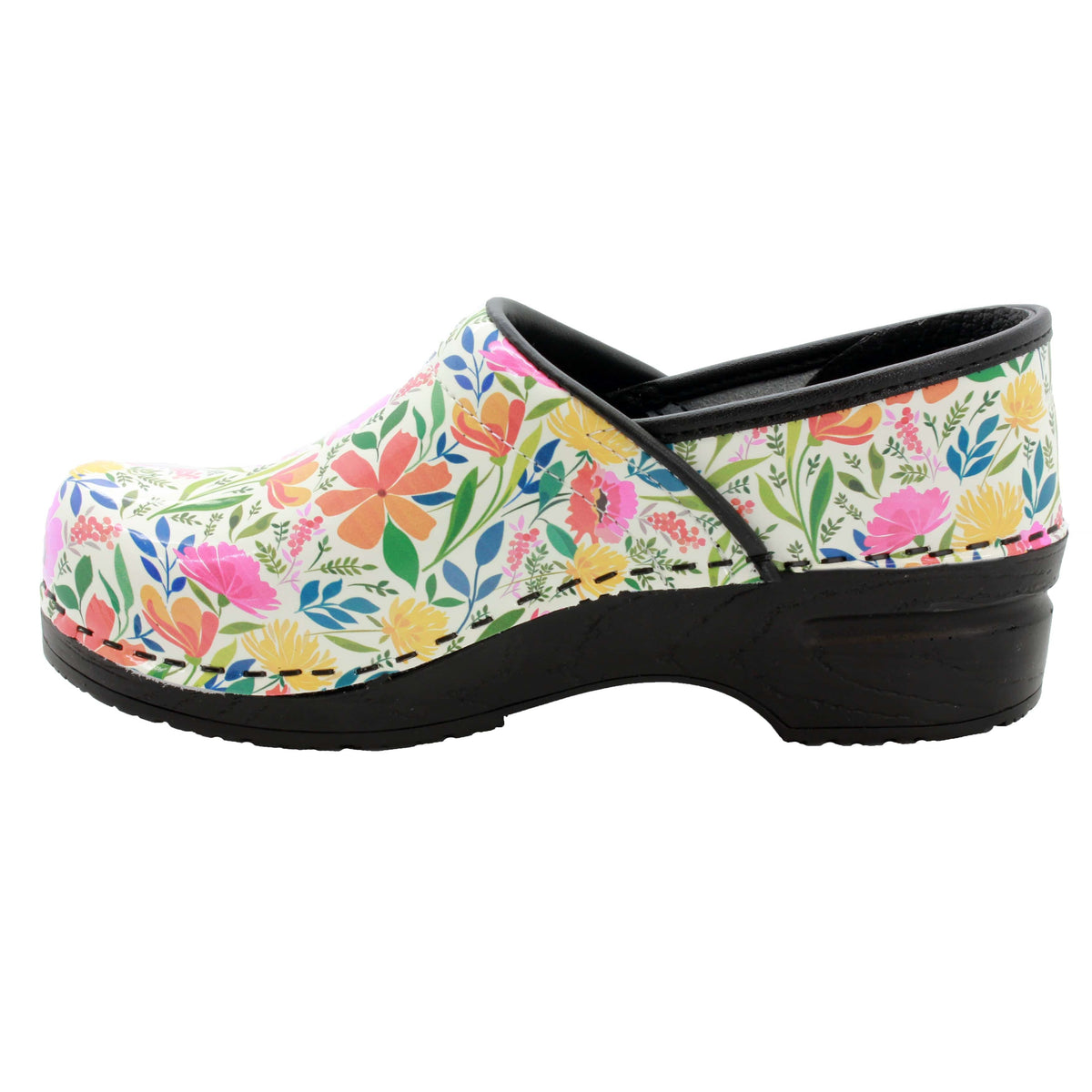 KLÄGN KLÄGN PROFESSIONAL Blomma Printed Leather Clogs