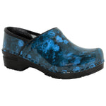 BJORK BJORK PROFESSIONAL Agata Printed Leather Clogs Blue / EU-36
