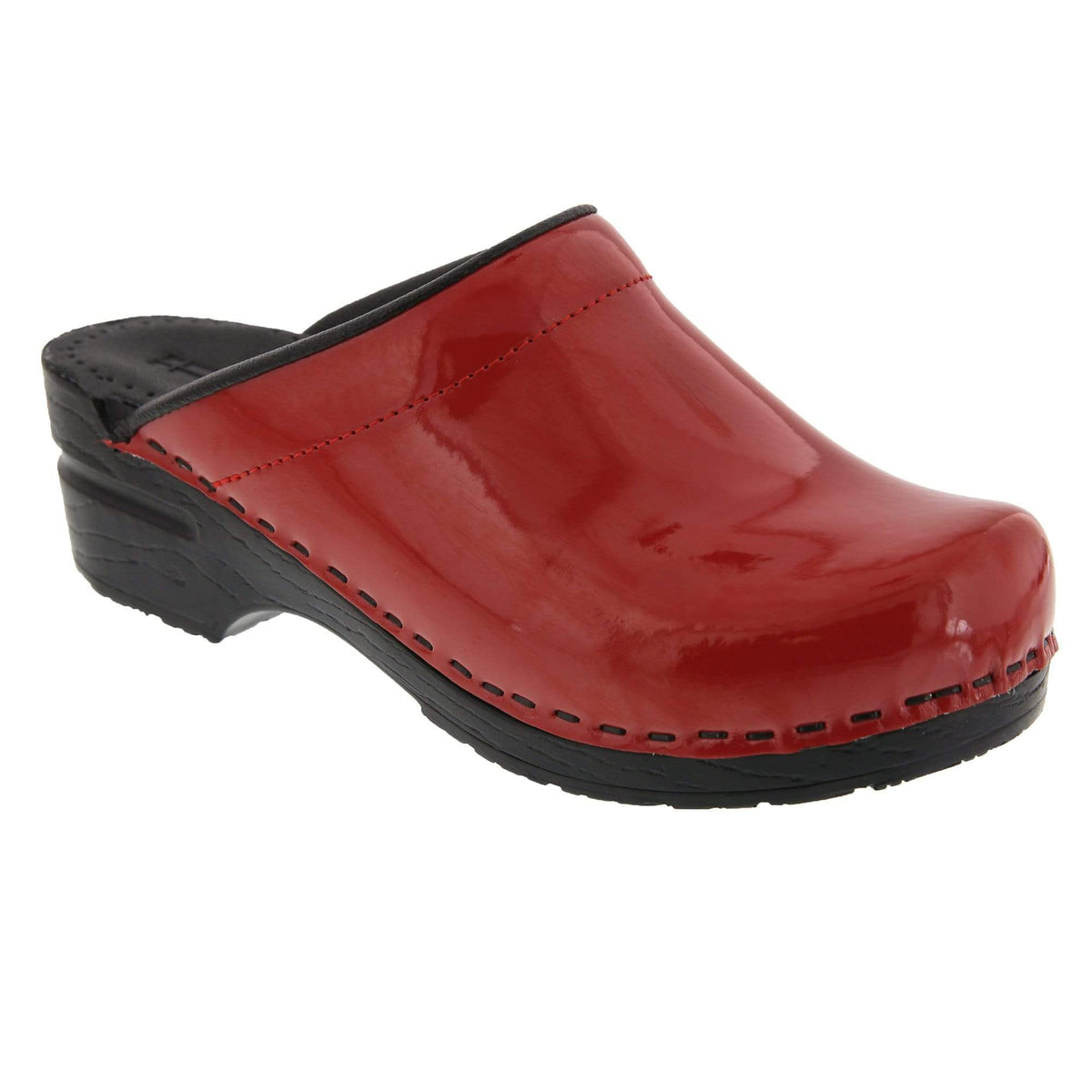 BJORK 755406-4-36 BJORK Elly Open Back Red Patent Leather Clogs Red / EU-36