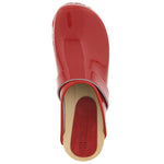 BJORK BJORK LEIA Wood Classic Open Back Patent Leather Clogs