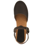 BJORK BJORK MARGARETA Swedish Wood Clog Sandals in Oiled Leather