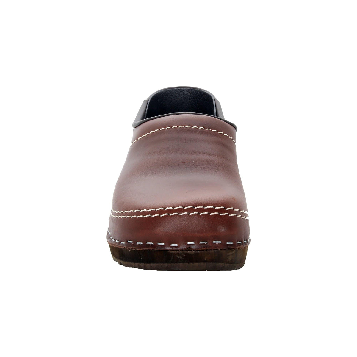 BJORK BJORK Men's Christian Wood Closed Back Oiled Leather Clogs