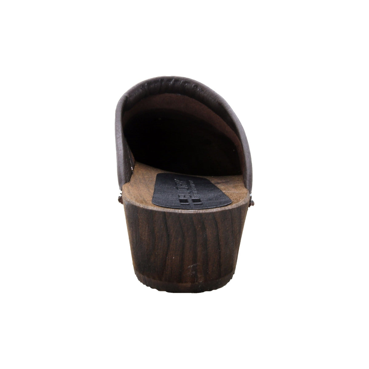 BJORK BJORK Men's Christian Wood Open Back Oiled Leather Clogs