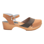 BJORK BJORK MILA Wooden Clog Sandals in Oiled Leather