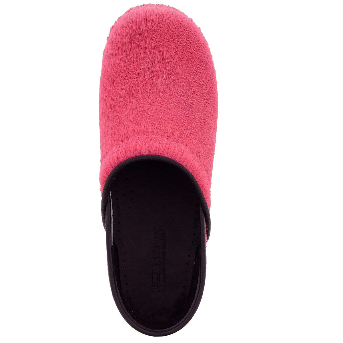 BJORK BJORK PROFESSIONAL Fuchsia Fur Leather Clogs