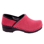BJORK BJORK PROFESSIONAL Fuchsia Fur Leather Clogs