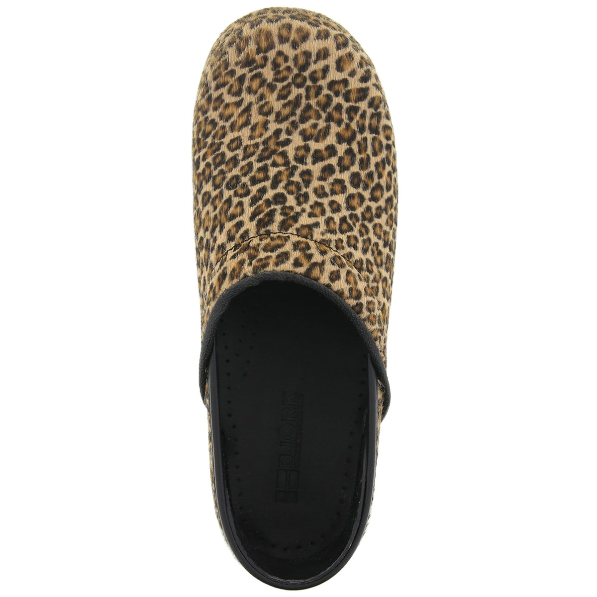 BJORK BJORK PROFESSIONAL Safari Collection Leather Clogs in Leopard
