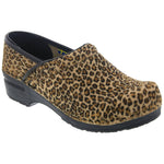 BJORK 758806-87-36 BJORK PROFESSIONAL Safari Collection Leather Clogs in Leopard Leopard / EU-36