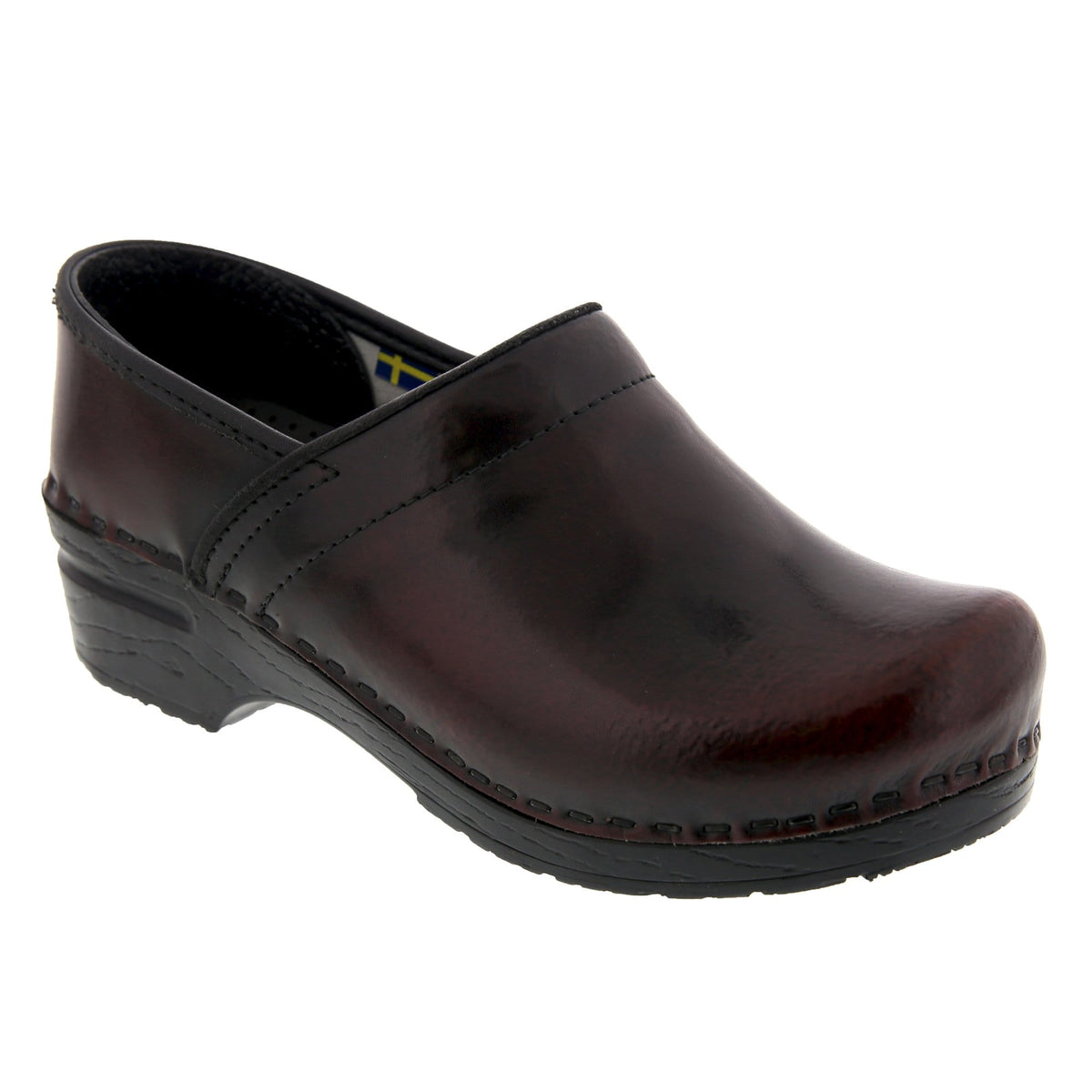BJORK 757806-47-36 BJORK PROFESSIONAL Women's Bordeaux Cabrio Leather Clogs Bordeaux / EU-36
