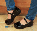 BJORK BJORK MARCELLA Mary Jane Black Patent Leather Clogs