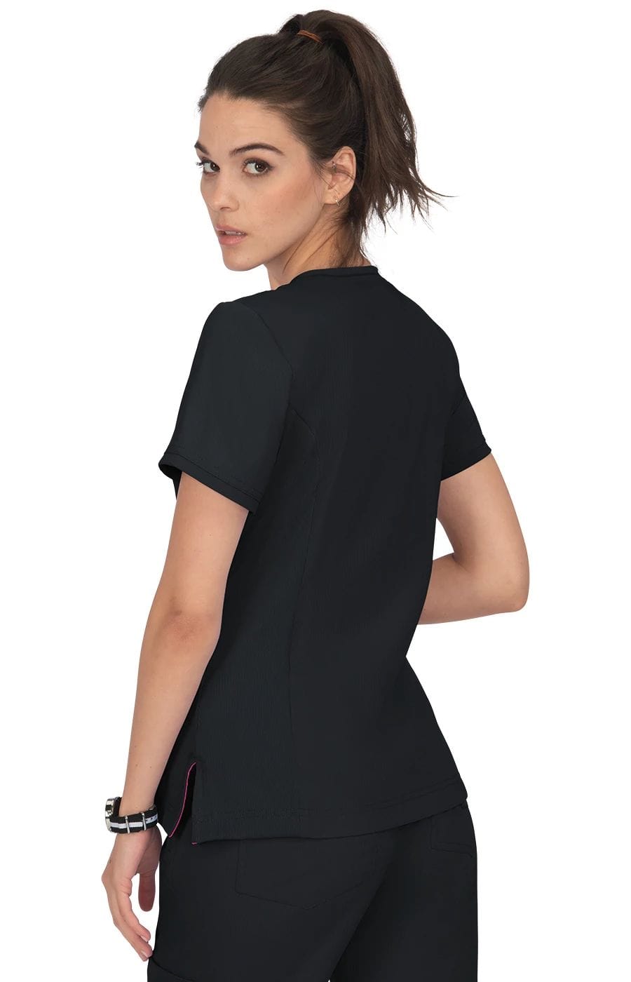 koi koi Lite Philosophy Women's 3-Pocket Mock-Wrap Scrub Top