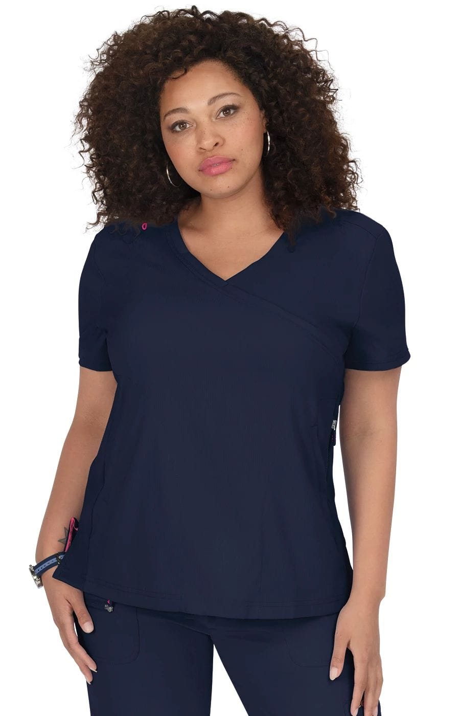 koi koi Lite Philosophy Women's 3-Pocket Mock-Wrap Scrub Top
