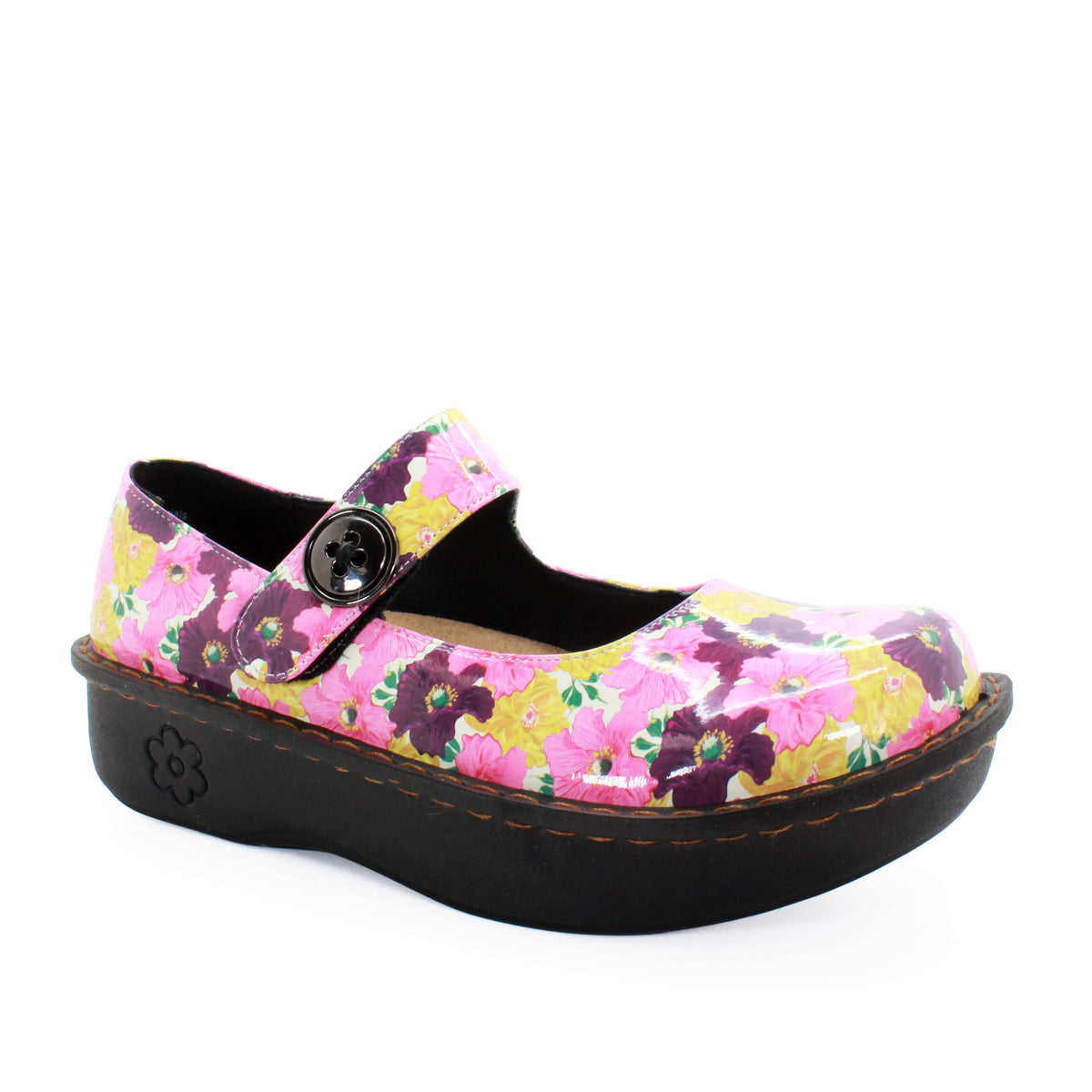 Sanosan Julia Comfort Mary-Jane Clogs in Bouquet Print