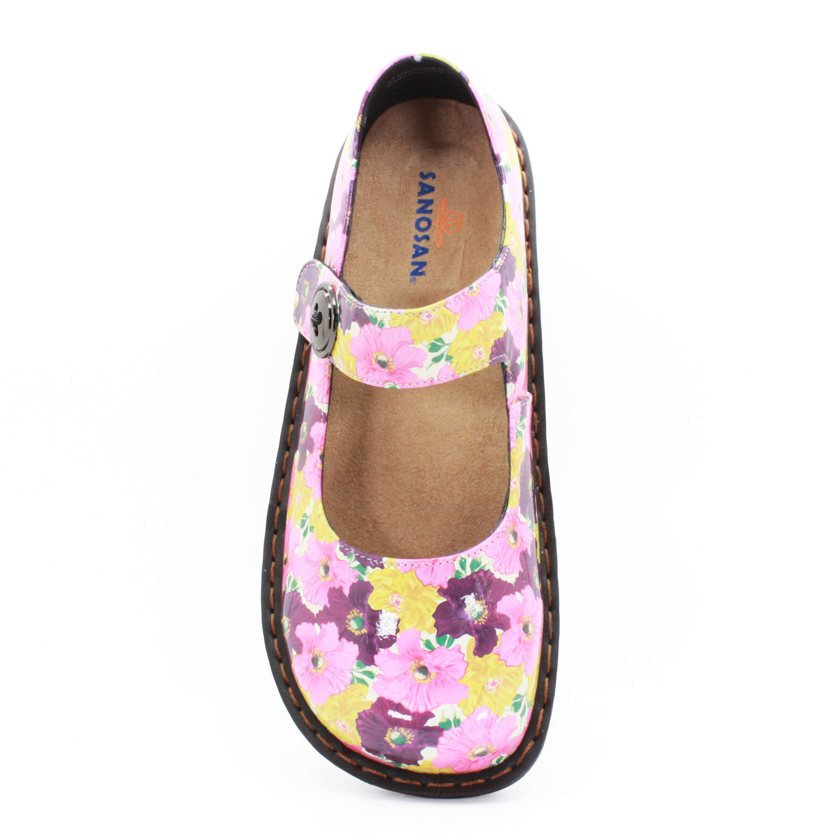 Sanosan Julia Comfort Mary-Jane Clogs in Bouquet Print