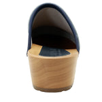 BJORK BJORK by KLÄGN Denim Wood Open Back Leather Clogs