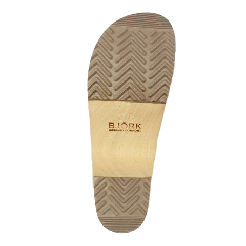 BJORK BJORK Maja Wood Josse Printed Leather Clogs